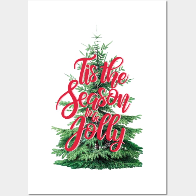 Tis the Season to be Jolly Christmas Tree Wall Art by kroegerjoy